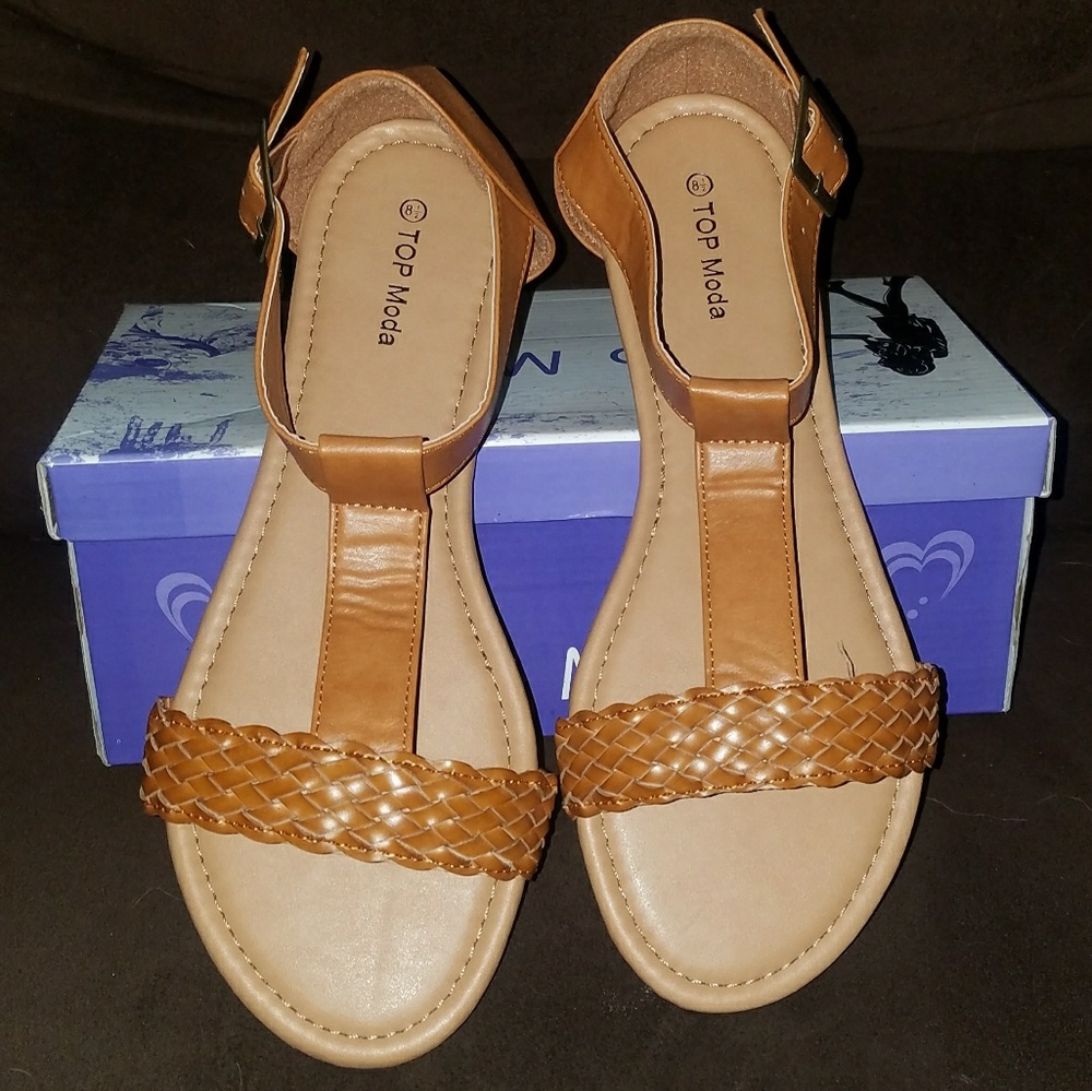 BNIB Tan Braided Sandals